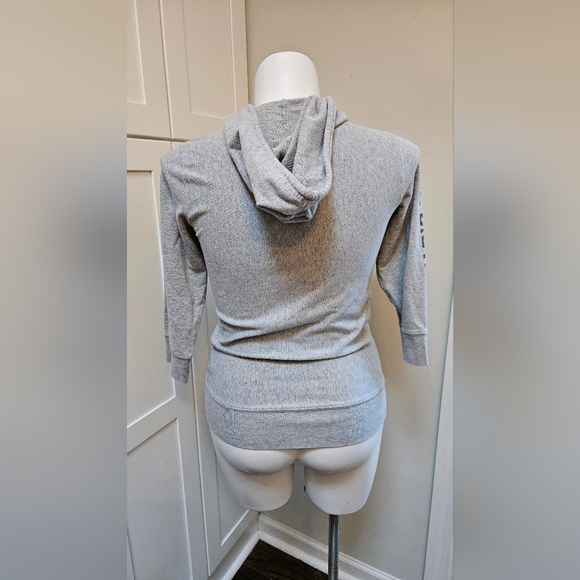 Aerie Fit US Medium Gray Hooded Top - Picture 5 of 7
